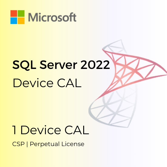 Microsoft sql server 2022 1 device cal license csp perpetual 